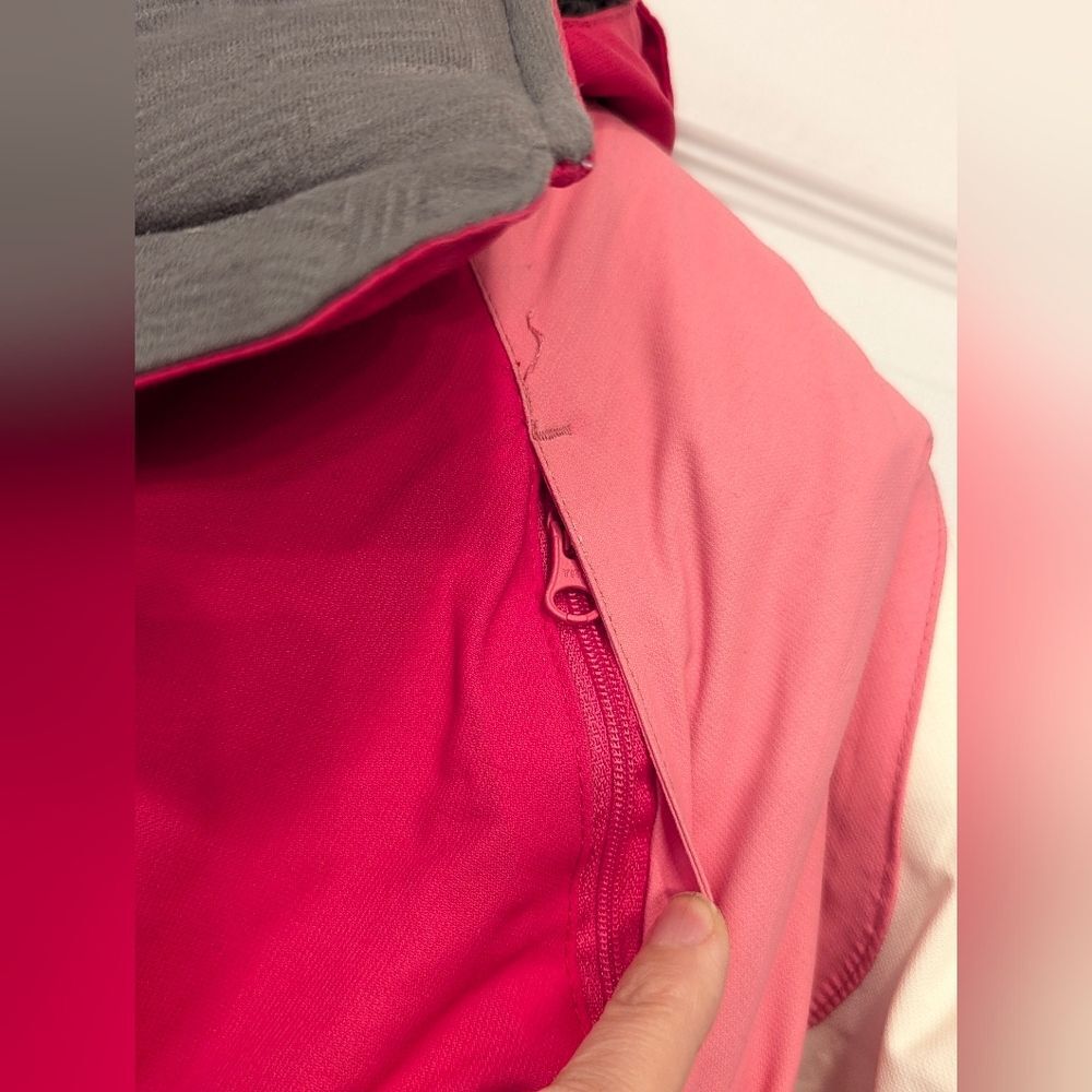 New Red Ledge Girl Fury Insulated Pink Red Winter Ski Hooded Jacket Parker Sz L - Picture 9 of 11